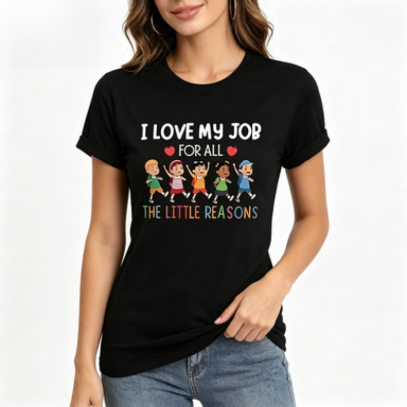 Kids Education Jobs - Women Slim Crew T-shirt Teacher Gift