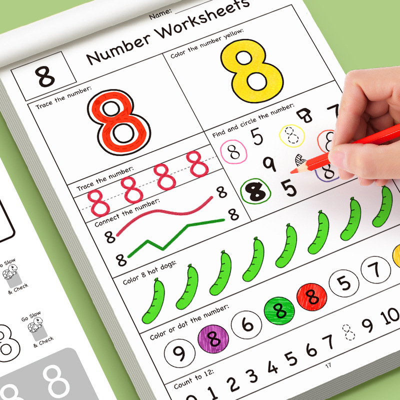 32-Page Illustrated Math Workb - đánh giá và giá Learning Workbook Preschool