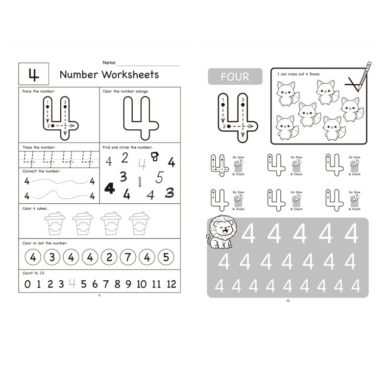 32-Page Illustrated Math Workb - đánh giá và giá Learning Workbook Preschool