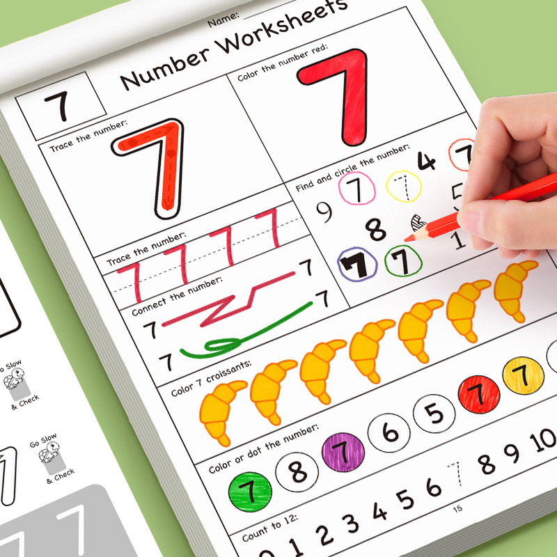 32-Page Illustrated Math Workb - đánh giá và giá Learning Workbook Preschool