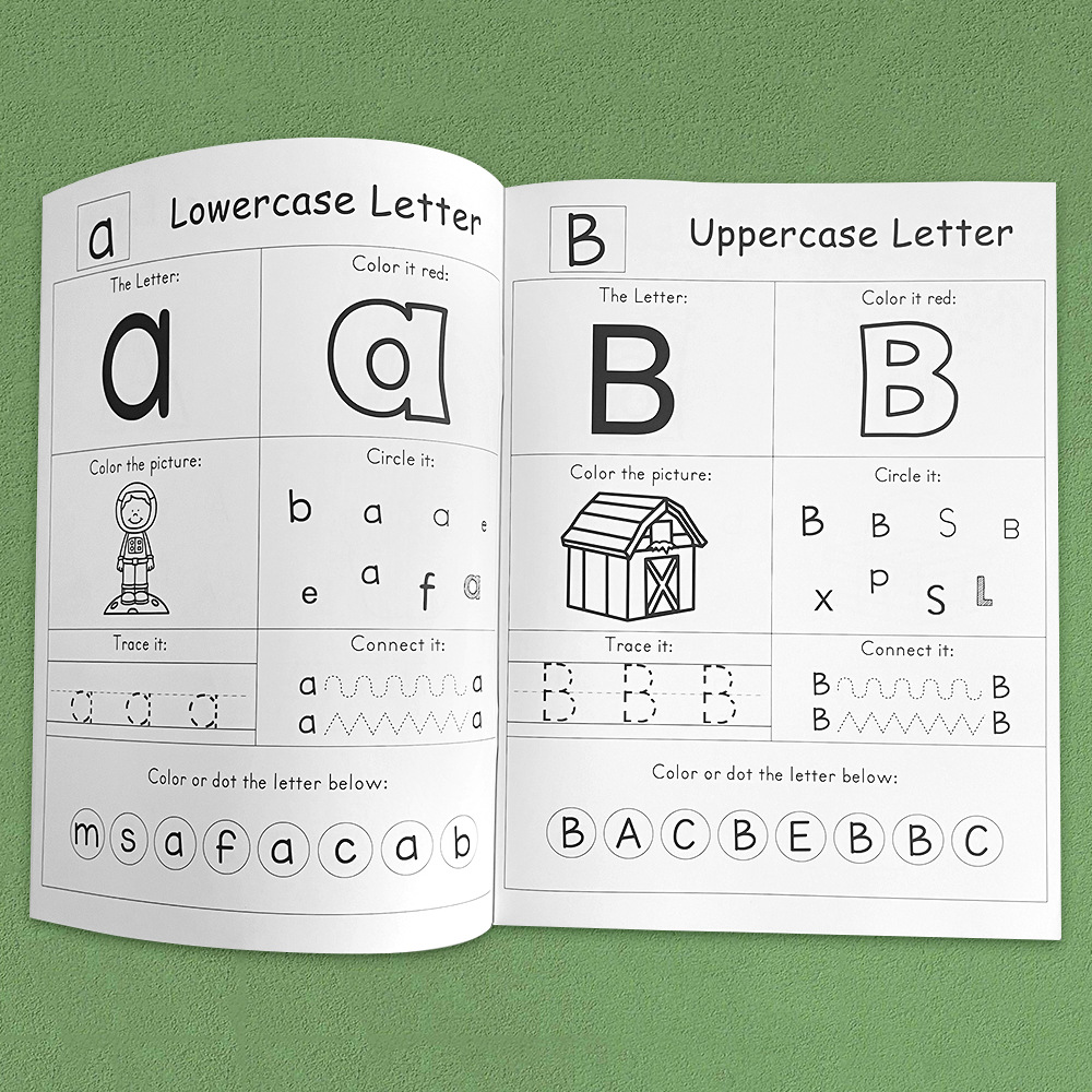 54 Pages Letters A-Z Alphabet  - đánh giá và giá Learning Workbook Preschool