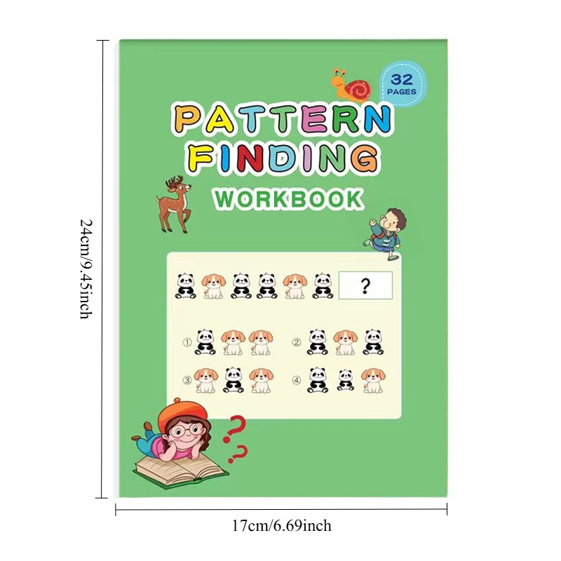 32 Pages Pattern Finding Workb - đánh giá và giá Learning Workbook Preschool