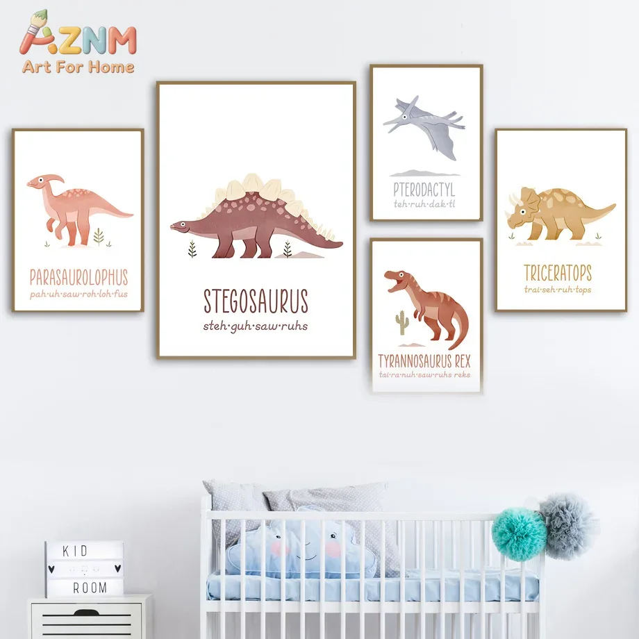 AZNM Cute Watercolor Dinosaur  - đánh giá và giá Kids Education Nursery