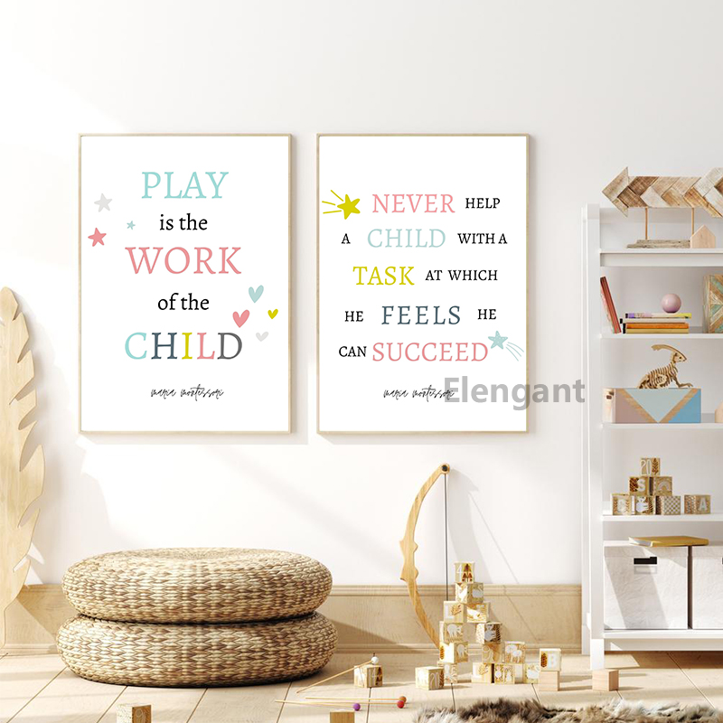 Chơi Là Công Việc Của Một Đứa  - đánh giá và giá Kids Education Quote