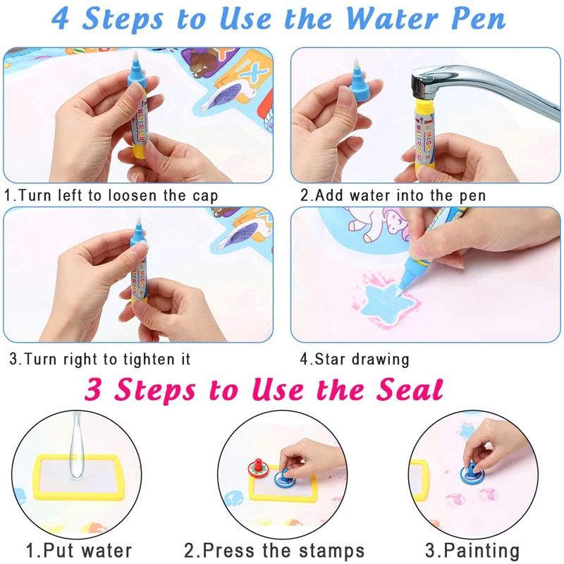 Coolplay Magic Water Drawing M - đánh giá và giá Kids Education Rug