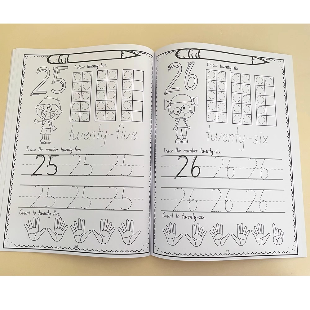 A4 Size Number 0-30 Tracing Pr - đánh giá và giá Learning Workbook Preschool