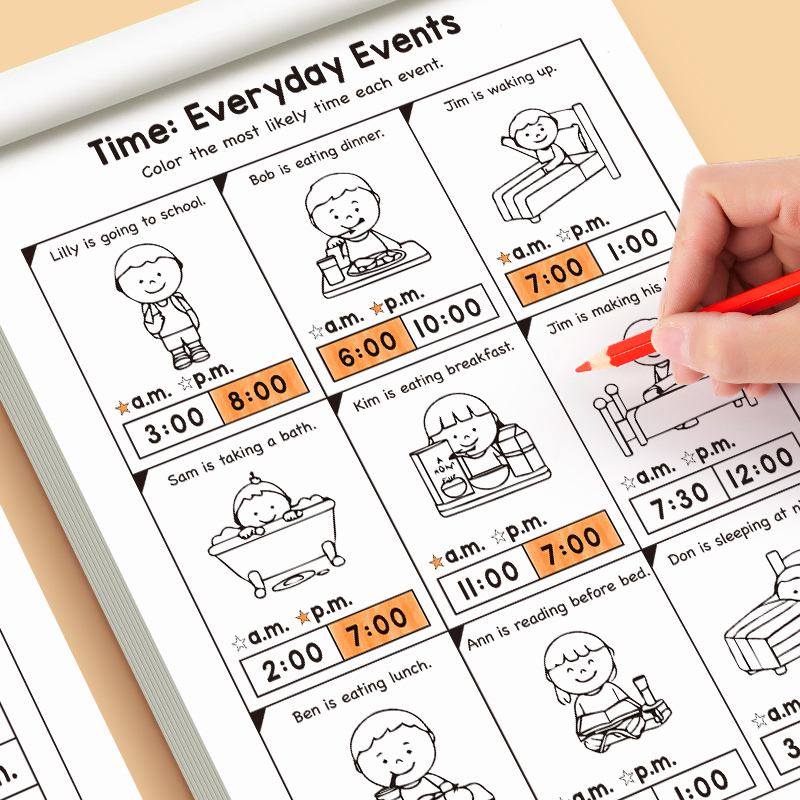 Telling Time Workbook for Kids - đánh giá và giá Learning Workbook Preschool