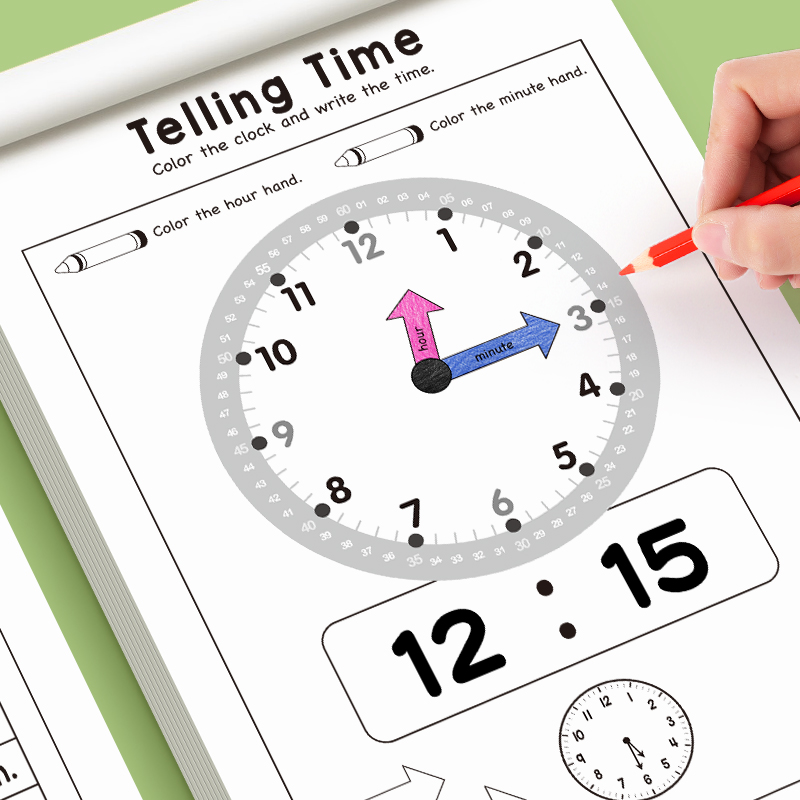Telling Time Workbook for Kids - đánh giá và giá Learning Workbook Preschool