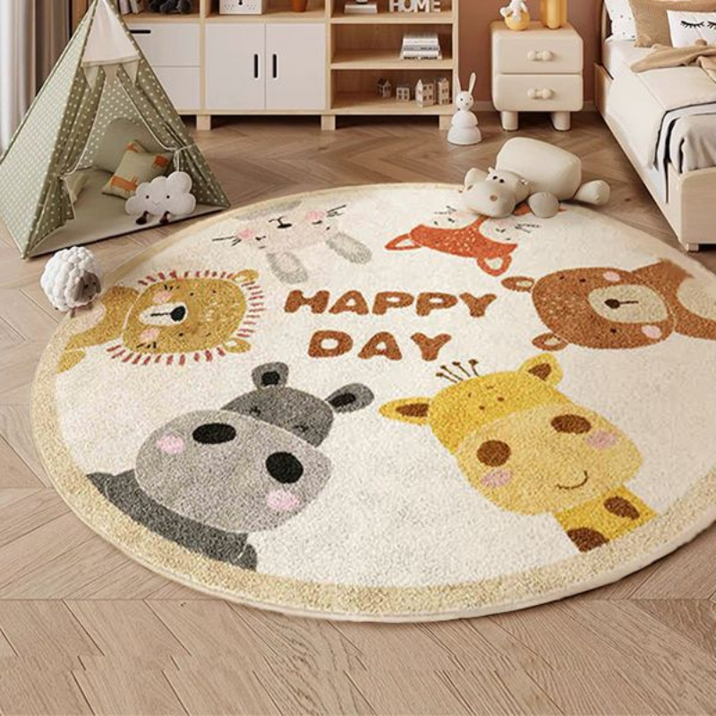 Happy Animals Round Rug Flanne - đánh giá và giá Happy Kids Education