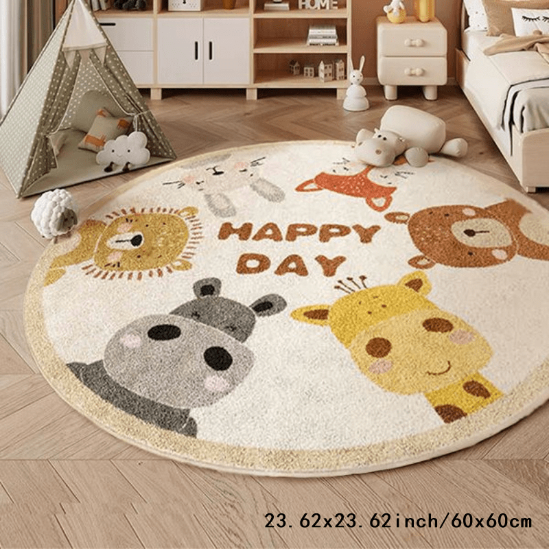 Happy Animals Round Rug Flanne - đánh giá và giá Happy Kids Education