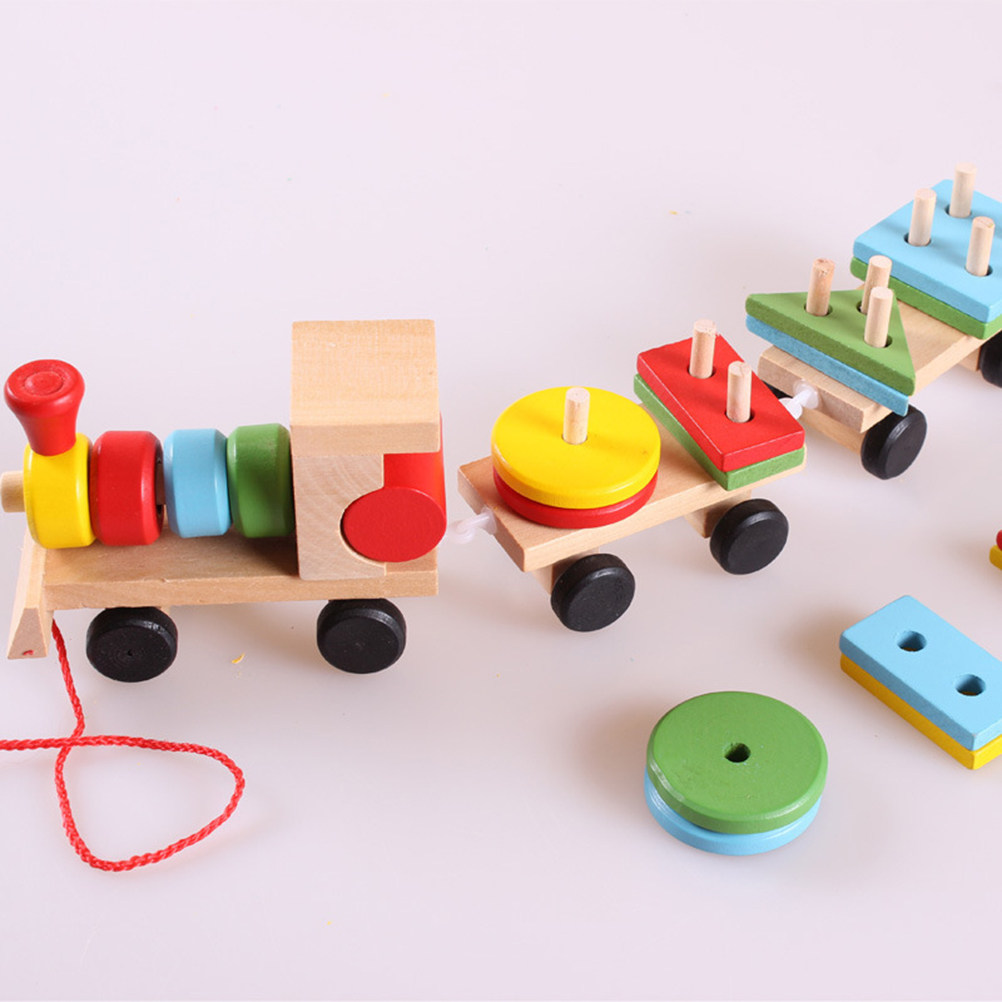1Set Kids Wooden Train Three S - đánh giá và giá Kids Education Help
