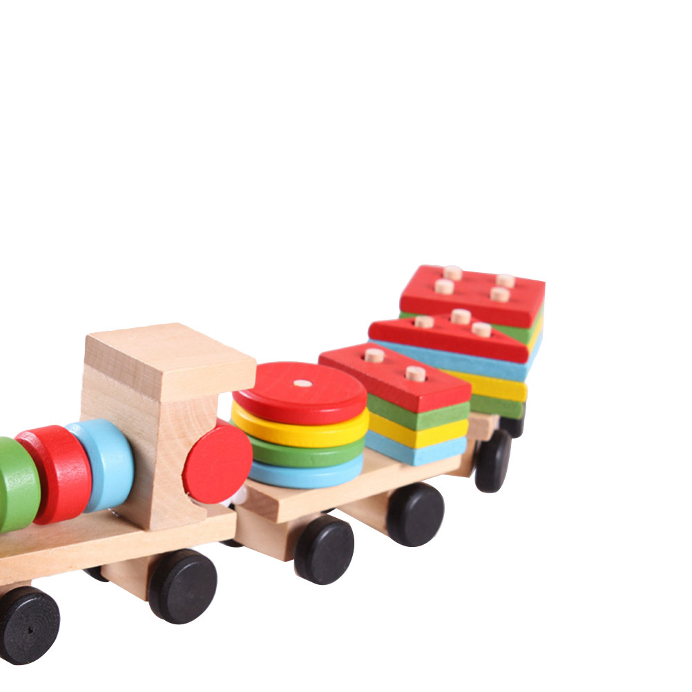 1Set Kids Wooden Train Three S - đánh giá và giá Kids Education Help