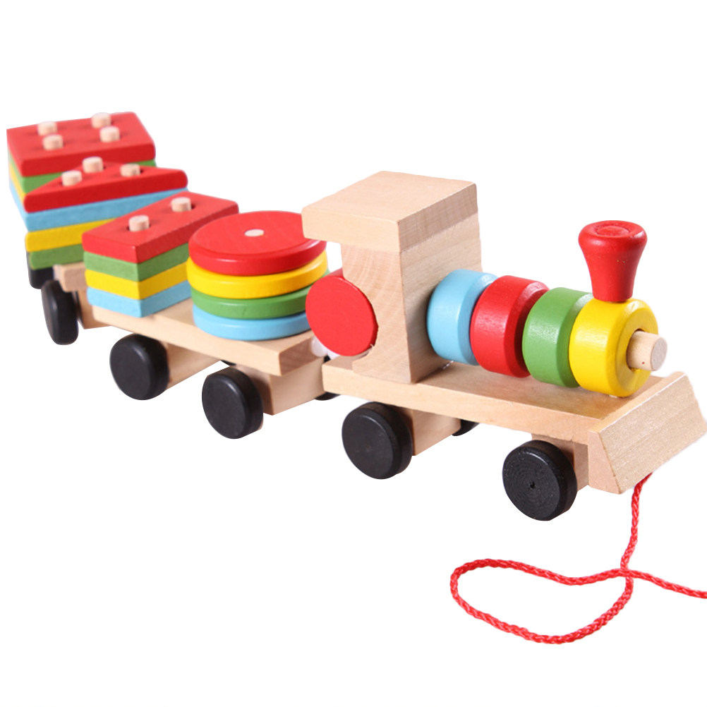 1Set Kids Wooden Train Three S - đánh giá và giá Kids Education Help