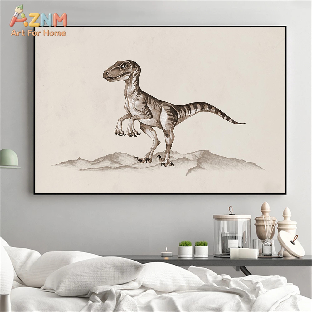 AZNM Watercolor Dinosaur Canva - đánh giá và giá Kids Education Quote
