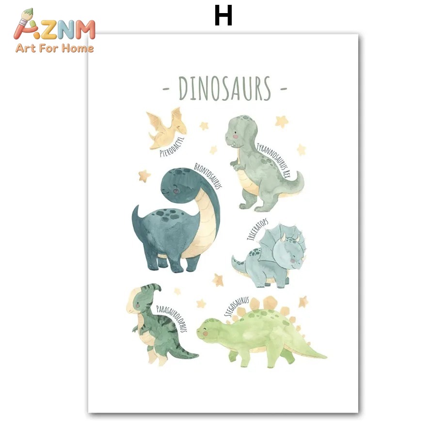 AZNM Watercolor Dinosaur Alpha - đánh giá và giá Kids Education Quote