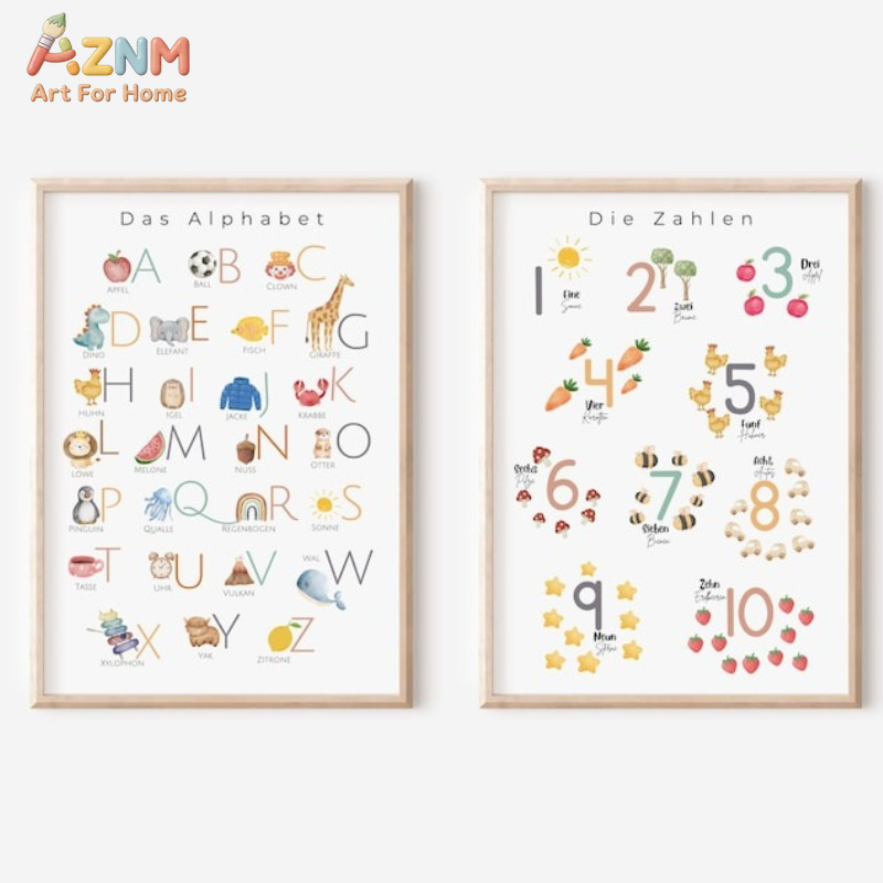 AZNM German Alphabet Numbers C - đánh giá và giá Kids Education Nursery