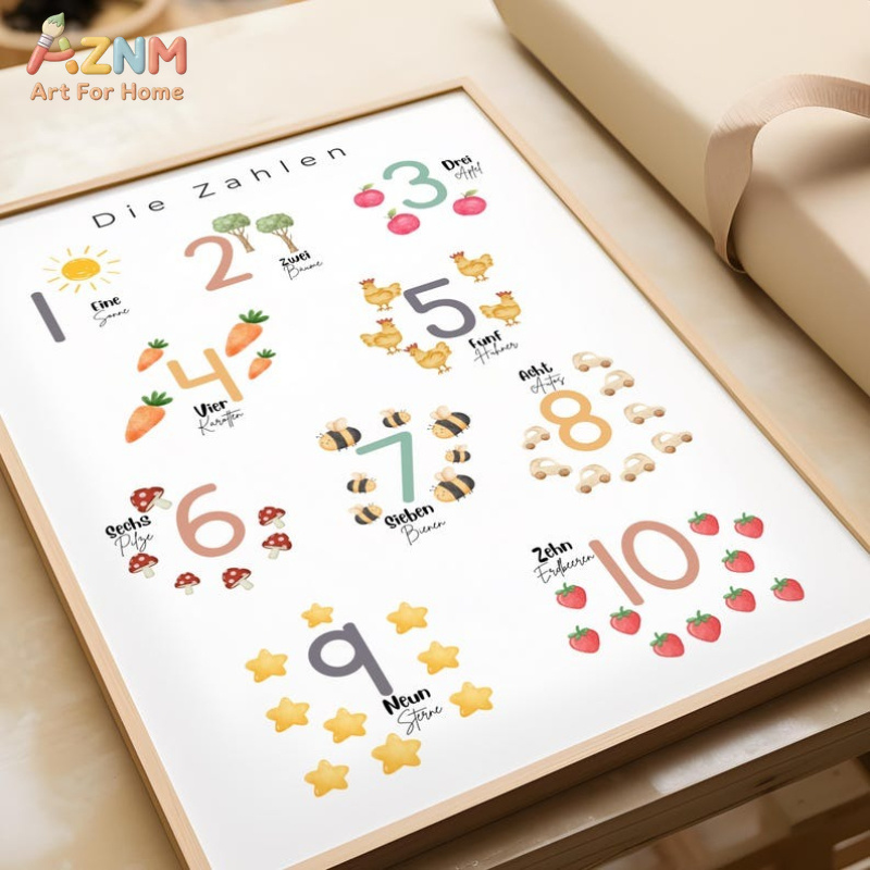 AZNM German Alphabet Numbers C - đánh giá và giá Kids Education Nursery