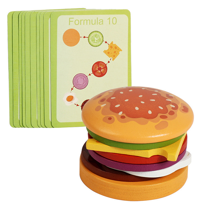 【HAPPY】Wooden Hamburg Sandwich - đánh giá và giá Happy Kids Education