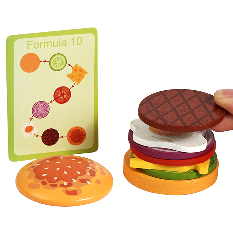 【HAPPY】Wooden Hamburg Sandwich - đánh giá và giá Happy Kids Education