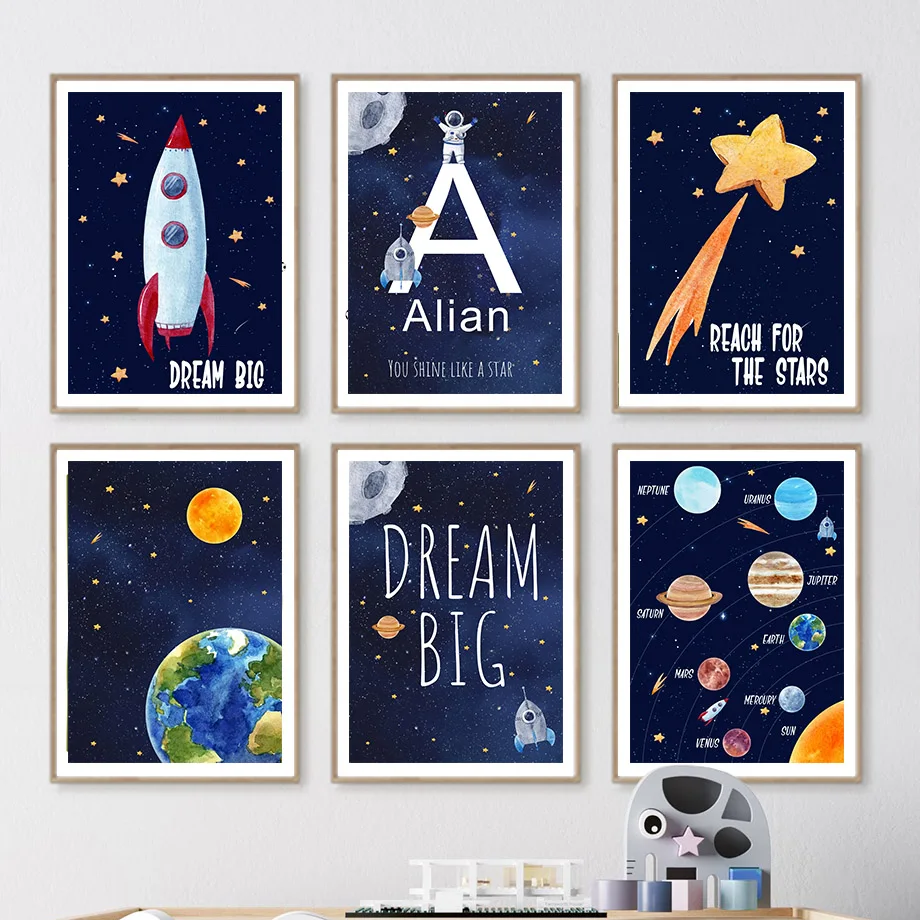 1pc Canvas painting  Custom Na - đánh giá và giá Kids Education Nursery