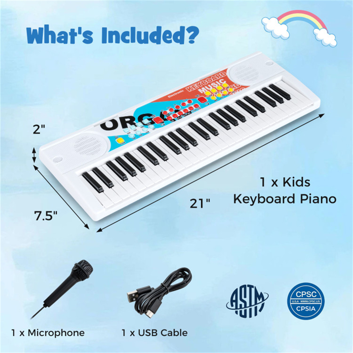 49 Keys Kids Electronic Keyboa - đánh giá và giá Kids Education Age