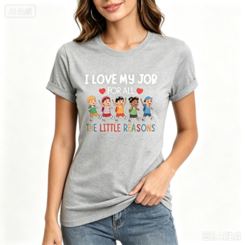 Women Slim Crew  T-shirt Teach - đánh giá và giá Kids Education Jobs