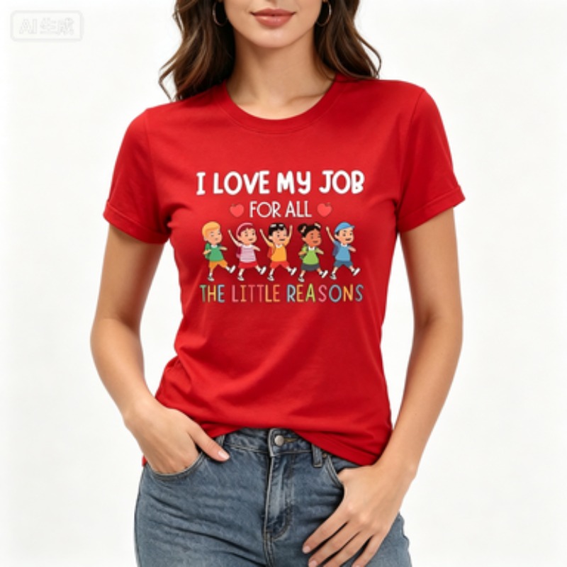 Women Slim Crew  T-shirt Teach - đánh giá và giá Kids Education Jobs